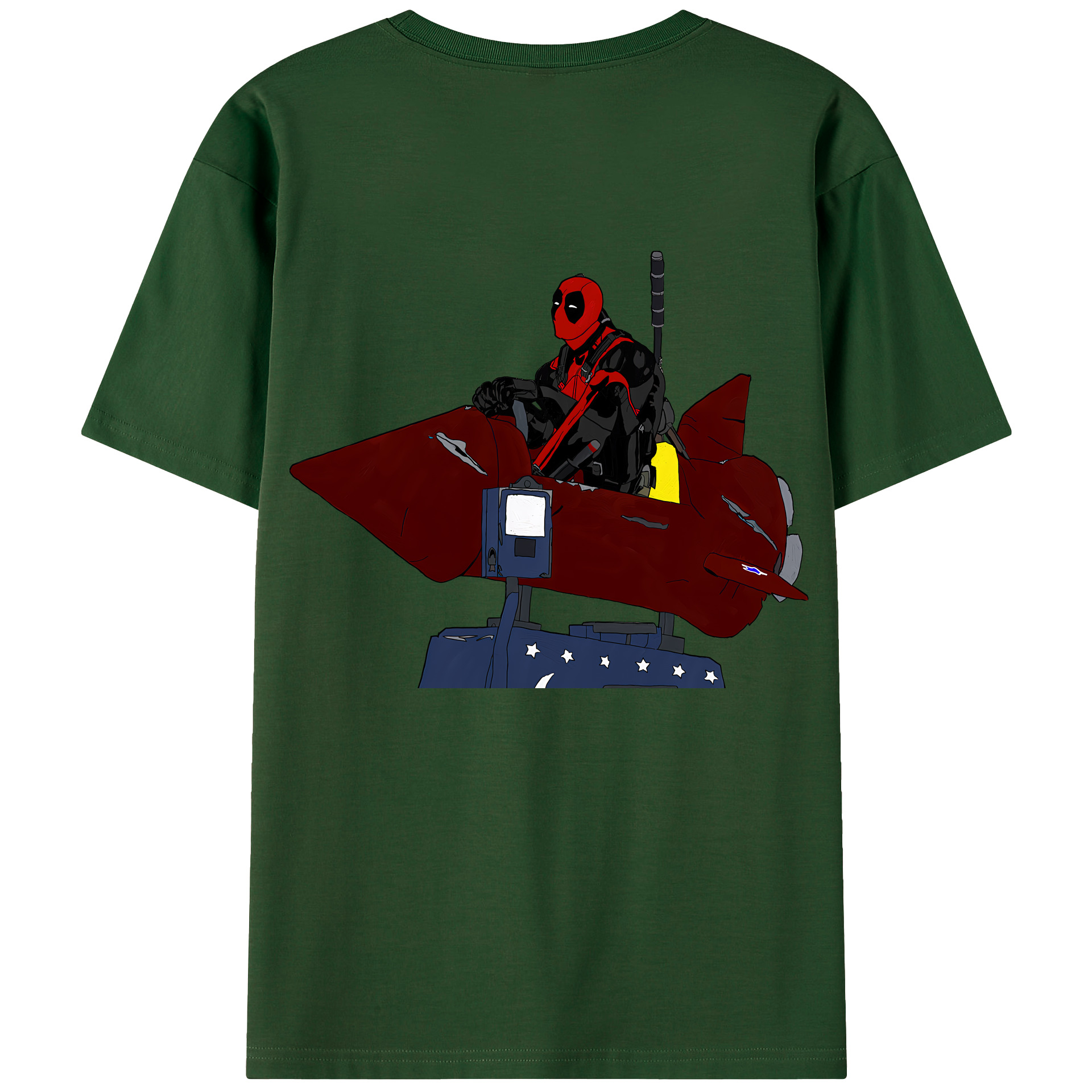 （画像用） Deadpool デッドプール 綿100％半袖Tシャツ（背面プリント）
